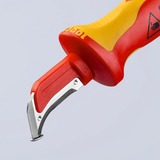 KNIPEX Couteau à dénuder 98 55 Rouge/Jaune