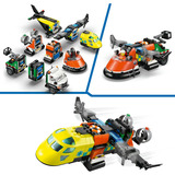 LEGO Set combiné ville avec avion, véhicule de maintenance et aéroglisseur, Jouets de construction 