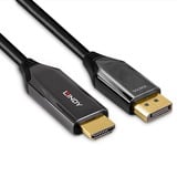 Lindy 40932 câble vidéo et adaptateur 3 m DisplayPort HDMI Noir Noir, 3 m, DisplayPort, HDMI, Mâle, Mâle, Droit