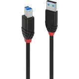 Lindy Câble USB 3.0 A/B Actif Slim 10m Noir, 10 m, USB A, USB B, USB 3.2 Gen 1 (3.1 Gen 1), 5 Gbit/s, Noir