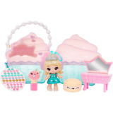 MGA Entertainment Yummiland Beauty Bag Playset + Lip Gloss Doll - Cupcake Beauty Bag, Figurine Mini poupée, Femelle, 4 an(s), Garçon/Fille, Multicolore