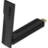 MSI BE6500 WiFi7 USB Stick - Dongle WLAN 2880 Mbit/s, Adaptateur WLAN Noir, Sans fil, USB, WLAN, Wi-Fi 7 (802.11be), 2880 Mbit/s, Noir