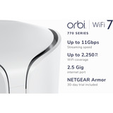 Netgear RBE770-100EUS, Point d’accès maillé Blanc