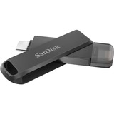 SanDisk iXpand lecteur USB flash 64 Go USB Type-C / Lightning 3.2 Gen 1 (3.1 Gen 1) Noir, Clé USB Noir, 64 Go, USB Type-C / Lightning, 3.2 Gen 1 (3.1 Gen 1), Pivotant, Protection par mot de passe, Noir