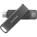 SanDisk iXpand lecteur USB flash 64 Go USB Type-C / Lightning 3.2 Gen 1 (3.1 Gen 1) Noir, Clé USB Noir, 64 Go, USB Type-C / Lightning, 3.2 Gen 1 (3.1 Gen 1), Pivotant, Protection par mot de passe, Noir