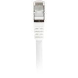 Sharkoon Câble réseau RJ-45 S/FTP Cat.7a Blanc, 1 mètre, câble brut