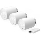 Shelly 3x BLU TRV + BLU Gateway Gen. 3, Commande de chauffage Blanc
