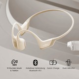 Shokz OpenRun Pro Casques Sans fil Open-ear Sports Bluetooth Beige  technologie conduction osseuse Beige, Sans fil, Sports, 20 - 20000 Hz, 29 g, Casques, Beige