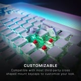 Turtle Beach Vulcan II Max clavier Gaming USB Allemand Blanc Blanc, Layout DE (QWERTZ), TITAN II Optical Red, 100%, Taille réelle (100 %), Avec fil, USB, Contacteur de touche opto-mécanique, LED RGB, Blanc
