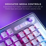 Turtle Beach Vulcan II Max clavier Gaming USB Allemand Blanc Blanc, Layout DE (QWERTZ), TITAN II Optical Red, 100%, Taille réelle (100 %), Avec fil, USB, Contacteur de touche opto-mécanique, LED RGB, Blanc