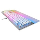 Turtle Beach Vulcan II Max clavier Gaming USB Allemand Blanc Blanc, Layout DE (QWERTZ), TITAN II Optical Red, 100%, Taille réelle (100 %), Avec fil, USB, Contacteur de touche opto-mécanique, LED RGB, Blanc