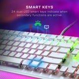 Turtle Beach Vulcan II Max clavier Gaming USB Allemand Blanc Blanc, Layout DE (QWERTZ), TITAN II Optical Red, 100%, Taille réelle (100 %), Avec fil, USB, Contacteur de touche opto-mécanique, LED RGB, Blanc