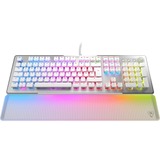 Turtle Beach Vulcan II Max clavier Gaming USB QWERTZ Allemand Blanc Blanc/transparent, Layout DE, TITAN II Optical Red, Avec fil, USB, Contacteur de touche opto-mécanique, QWERTZ, LED RGB, Blanc