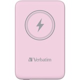 Verbatim Charge 'n' Go Lithium Polymère (LiPo) 10000 mAh Recharge sans fil Rose, Powerbank Rose, 10000 mAh, Lithium Polymère (LiPo), Quick Charge 3.0, Recharge sans fil, Rose