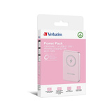 Verbatim Charge 'n' Go Lithium Polymère (LiPo) 10000 mAh Recharge sans fil Rose, Powerbank Rose, 10000 mAh, Lithium Polymère (LiPo), Quick Charge 3.0, Recharge sans fil, Rose