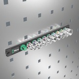 Wera Barre magnétique à douilles C Imperial 1 Jeu d'embouts de clé à douille 1/2", en pouces, Clés mixtes à cliquet Noir/Vert