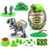 ZURU Méga oeuf de dinosaure jurassique allumant ZURU, Figurine Smashers Méga oeuf de dinosaure jurassique allumant, 3 an(s), Smashers, Multicolore, Plastique