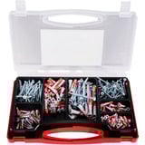 fischer Boîte Meister XL Espace de vie + Vis, Cheville Gris clair/Rouge