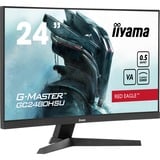 iiyama G-MASTER GC2480HSU-B1 écran plat de PC 59,9 cm (23.6") 1920 x 1080 pixels Full HD LED Noir Moniteur gaming incurvé  Noir (Mat), 59,9 cm (23.6"), 1920 x 1080 pixels, Full HD, LED, 0,5 ms, Noir