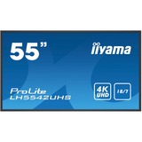 iiyama LH5542UHS-B3 affichage de messages Panneau plat de signalisation numérique 138,7 cm (54.6") IPS 500 cd/m² 4K Ultra HD Noir Intégré dans le processeur Android 8.0 18/7, Affichage public Noir, Panneau plat de signalisation numérique, 138,7 cm (54.6"), IPS, 3840 x 2160 pixels, 18/7