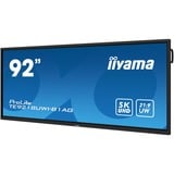 iiyama ProLite TE9218UWI-B1AG, Affichage public Noir (Mat), Tactile, HDMI, DisplayPort, USB-C, Audio, Android