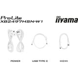 iiyama ProLite XB2497HSN-W1 23.8" Moniteur  Blanc