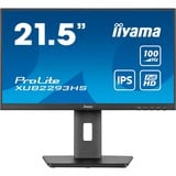 iiyama ProLite XUB2293HS-B6 écran plat de PC 54,6 cm (21.5") 1920 x 1080 pixels Full HD LED Noir Moniteur Noir (Mat), 1x DisplayPort, 1x HDMI, 54,6 cm (21.5"), 1920 x 1080 pixels, Full HD, LED, 1 ms, Noir