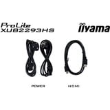 iiyama ProLite XUB2293HS-B6 écran plat de PC 54,6 cm (21.5") 1920 x 1080 pixels Full HD LED Noir Moniteur Noir (Mat), 1x DisplayPort, 1x HDMI, 54,6 cm (21.5"), 1920 x 1080 pixels, Full HD, LED, 1 ms, Noir