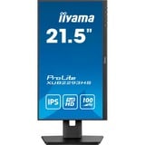 iiyama ProLite XUB2293HS-B6 écran plat de PC 54,6 cm (21.5") 1920 x 1080 pixels Full HD LED Noir Moniteur Noir (Mat), 1x DisplayPort, 1x HDMI, 54,6 cm (21.5"), 1920 x 1080 pixels, Full HD, LED, 1 ms, Noir