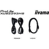 iiyama ProLite XUB2293HS-B6 écran plat de PC 54,6 cm (21.5") 1920 x 1080 pixels Full HD LED Noir Moniteur  Noir (Mat), 54,6 cm (21.5"), 1920 x 1080 pixels, Full HD, LED, 1 ms, Noir