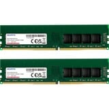 ADATA AD4U320016G22-DTGN module de mémoire 32 Go 2 x 16 Go DDR4, Mémoire vive Vert, 32 Go, 2 x 16 Go, DDR4, 3200 MHz, 288-pin DIMM