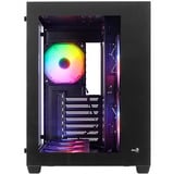 Aerocool Dryft Midi Tower Noir, boîtier pc Noir | 3x USB-A | RGB | Window