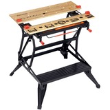 BLACK+DECKER WM825 Établis Noir/Marron, Noir, Bois