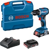 Bosch BOSCH GSR 18V-45 2x 2,0Ah L-CASE, Perceuse/visseuse Bleu/Noir, Perceuse à poignée pistolet, Sans brosse, Noir, Bleu, Rouge, 1,3 cm, 1900 tr/min, 3,5 cm