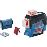 Bosch GLL 3-80 C Professional Niveau de ligne 30 m, Laser Cross Ligne Bleu/Noir, 30 m, 0,2 mm/m, 4°, 120 m, horizontale/verticale, Rouge