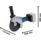 Bosch GWS 18V-180P PROFESSIONAL meuleuse d'angle 18 cm 7000 tr/min 1500 W 2,8 kg Bleu/Noir, 7000 tr/min, 18 cm, Batterie, 2,8 kg, Moteur sans balai