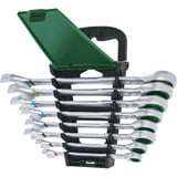 Bosch Set de clés à cliquet, 8 pièces, Clé plate Vert/Noir