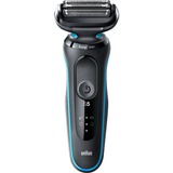 Braun Series 5 50-M1200S rasoir pour homme Rasoir à grille Tondeuse Noir, Bleu Noir/Turquoise, Rasoir à grille, EasyClean, Noir, Bleu, LED, Batterie, Lithium-Ion (Li-Ion)