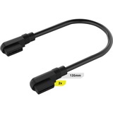 Corsair iCUE LINK Slim 2x 90°, Câble Noir, 0,135 mètres