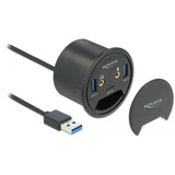 DeLOCK 62794 hub & concentrateur USB 3.2 Gen 1 (3.1 Gen 1) Type-A 5000 Mbit/s Noir, Hub USB USB 3.2 Gen 1 (3.1 Gen 1) Type-A, 3,5mm, USB 3.2 Gen 1 (3.1 Gen 1) Type-A, USB 3.2 Gen 1 (3.1 Gen 1) Type-C, 5000 Mbit/s, Noir, 1,5 m, Chine