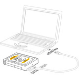 DeLOCK Cadre amovible 3,5″ pour 1x 2,5″ SATA HDD/SSD, Cadre de montage 