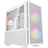 DeepCool CH360 boîtier mini tower Blanc | 1x USB-A | 1x USB-C | RGB | Verre Trempé