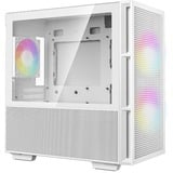 DeepCool CH360 boîtier mini tower Blanc | 1x USB-A | 1x USB-C | RGB | Verre Trempé