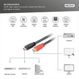 Digitus Câble de connexion HDMI High Speed avec Ethernet et amplificateur de signal Noir