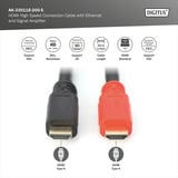 Digitus Câble de connexion HDMI High Speed avec Ethernet et amplificateur de signal Noir