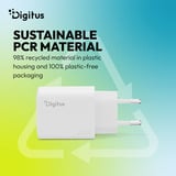 Digitus Chargeur USB 20W, 1x USB-C, 1x USB-A Blanc