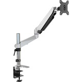 Digitus Support d’écran pour moniteur unique avec ressort pneumatique et monture de bureau, Support de moniteur Argent, Pince, 8 kg, 43,2 cm (17"), 68,6 cm (27"), 100 x 100 mm, Noir, Argent