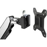 Digitus Support d’écran pour moniteur unique avec ressort pneumatique et monture de bureau, Support de moniteur Argent, Pince, 8 kg, 43,2 cm (17"), 68,6 cm (27"), 100 x 100 mm, Noir, Argent