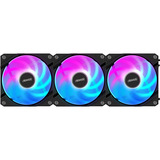 GIGABYTE AORUS EZ CHAIN FAN 120 (3-Pack) Carte-mère Ventilateur 12 cm Noir 3 pièce(s), Ventilateur de boîtier Noir, Ventilateur, 12 cm, Noir