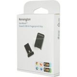 Kensington VeriMark™ Guard USB-A Clé de sécurité à empreinte digitale - FIDO2, WebAuthn/CTAP2, & FIDO U2F Noir, WebAuthn/CTAP2, & FIDO U2F, Windows 10, Windows 7, Windows 8.1, 40 g, 40 g, 80 mm, 20 mm, 134 mm